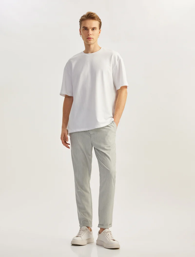 KOTON KOTON | Textured Slim Fit Trousers