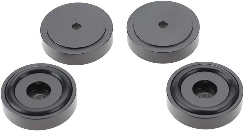 Ciglow 4Pcs Anti Vibration Amplifier Feet, 4010mm Aluminium Alloy Universal Copper Speaker Spikes Isolation Sand Blasting Amplifier Pads Feet (Black) - Image 5