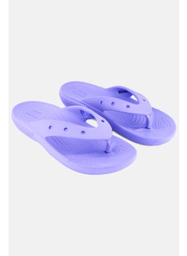 crocs Women Brand Logo Slip On Slippers, Purple  - Image 1