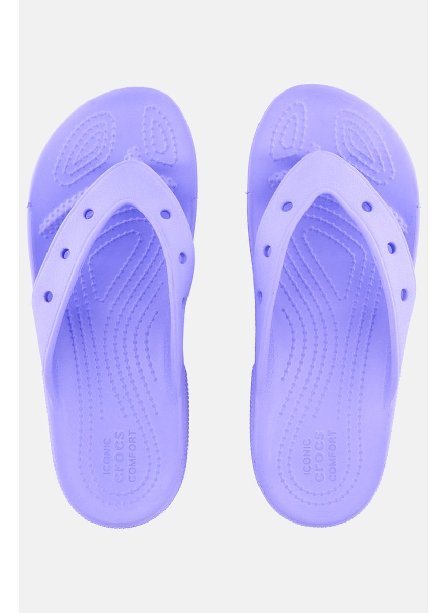crocs Women Brand Logo Slip On Slippers, Purple  - Image 2