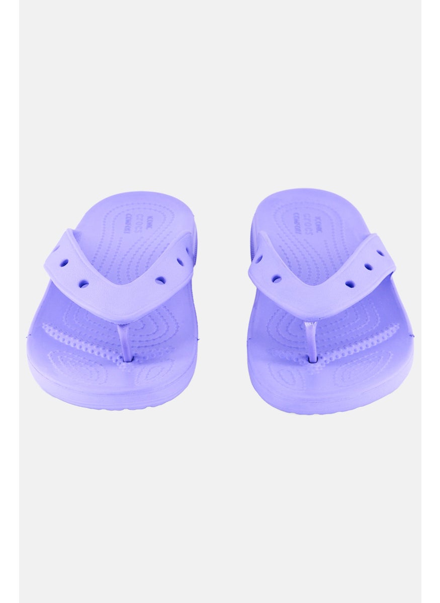 crocs Women Brand Logo Slip On Slippers, Purple  - Image 4