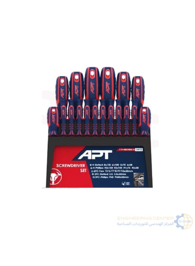 Apt APT AH148078-18 18-Piece Screwdriver Set