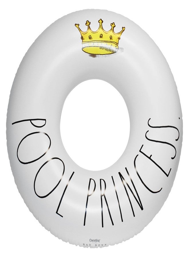 Coconut Float Rae Dunn x CocoNut Float Pool Princess Ring Float - Adult Size Large 48 Inch Inflatable Raft & Durable Water Inner Tube - Stable Ride-On for Summer Parties & Swim Events (Pool Princess.) - Image 1