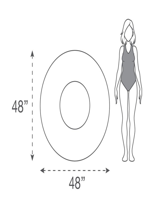 Coconut Float Rae Dunn x CocoNut Float Pool Princess Ring Float - Adult Size Large 48 Inch Inflatable Raft & Durable Water Inner Tube - Stable Ride-On for Summer Parties & Swim Events (Pool Princess.) - Image 4