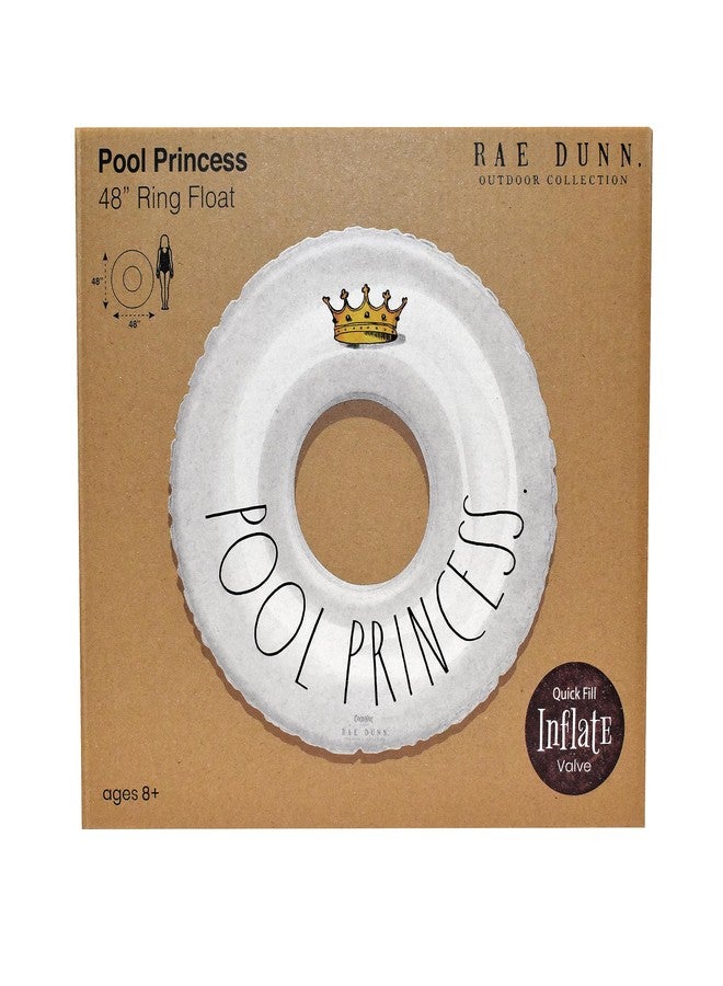 Coconut Float Rae Dunn x CocoNut Float Pool Princess Ring Float - Adult Size Large 48 Inch Inflatable Raft & Durable Water Inner Tube - Stable Ride-On for Summer Parties & Swim Events (Pool Princess.) - Image 5