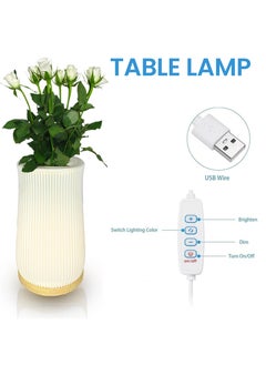 HOCC 2 in 1 Table Lamp Flower Vase Electric Flower Vase  - Image 2