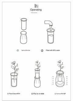 HOCC 2 in 1 Table Lamp Flower Vase Electric Flower Vase  - Image 4