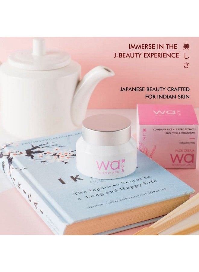 WA Japan; Komenuka Rice Face Cream; Brightens & Moisturizes; Rice Extract Sourced From Japan; Parabens Silicones Sulphates Free; Allskin Types; 50G  - Image 5