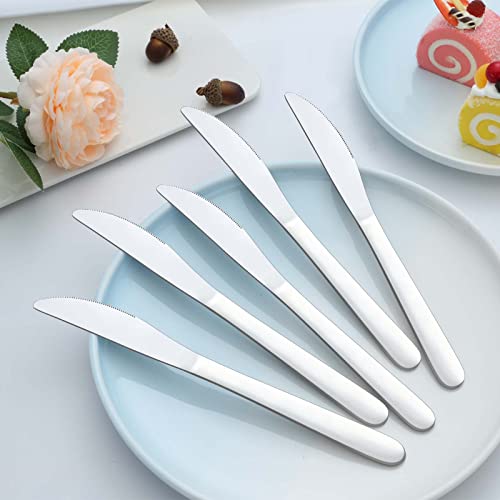 Gymdin 24 Pieces Knives Set - 9 Inches Dinner Knives, Butter Knife, Food Grade Stainless Steel Table Knife Set, Dishwasher Safe & Mirror Polished, Knife Silverware for Home/Restaurant/Kitchen - Image 5