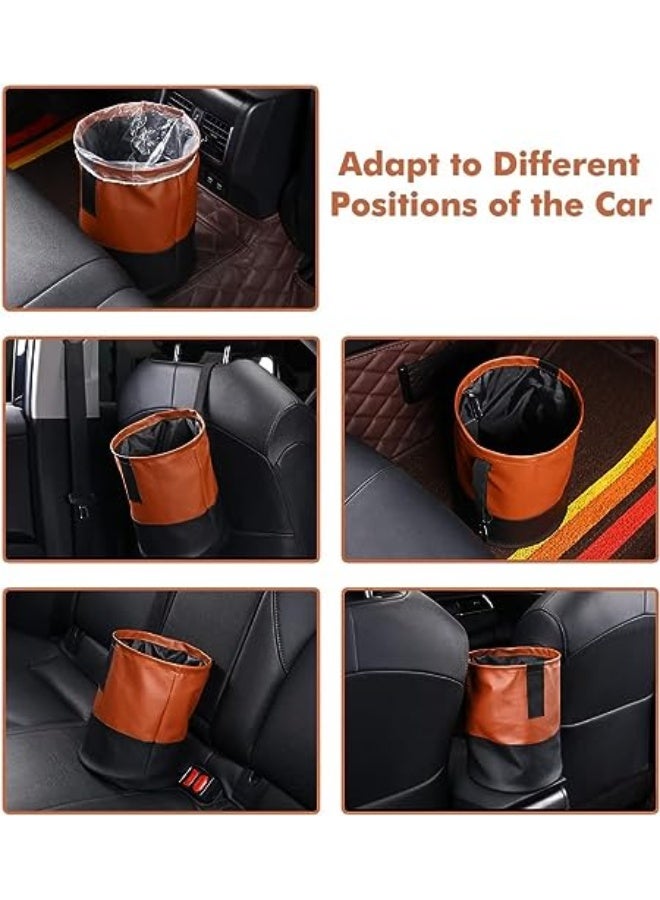 Generic Azonee Collapsible Car Bin, Universal Traveling Portable Car Bin Storage, Tidy Water Resistant Leather Pop up Car Bin Storage, Hook Hanging Car Rubbish Bin for Front, Back of Car, 1 Pcs - Image 5