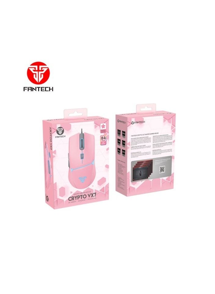 FANTECH - FANTECH VX7 CRYPTO SPACE EDITION MACRO GAMING MOUSE  | PINK - Image 1