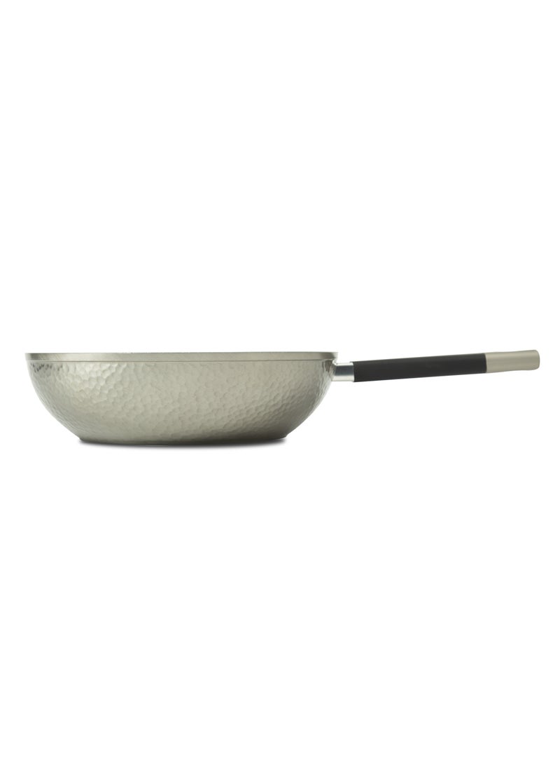Homeway 28CM Hammered Body Marble Wok Pan – Nonstick, Durable Cookware, Induction Compatible, Scratch-Resistant - Image 3