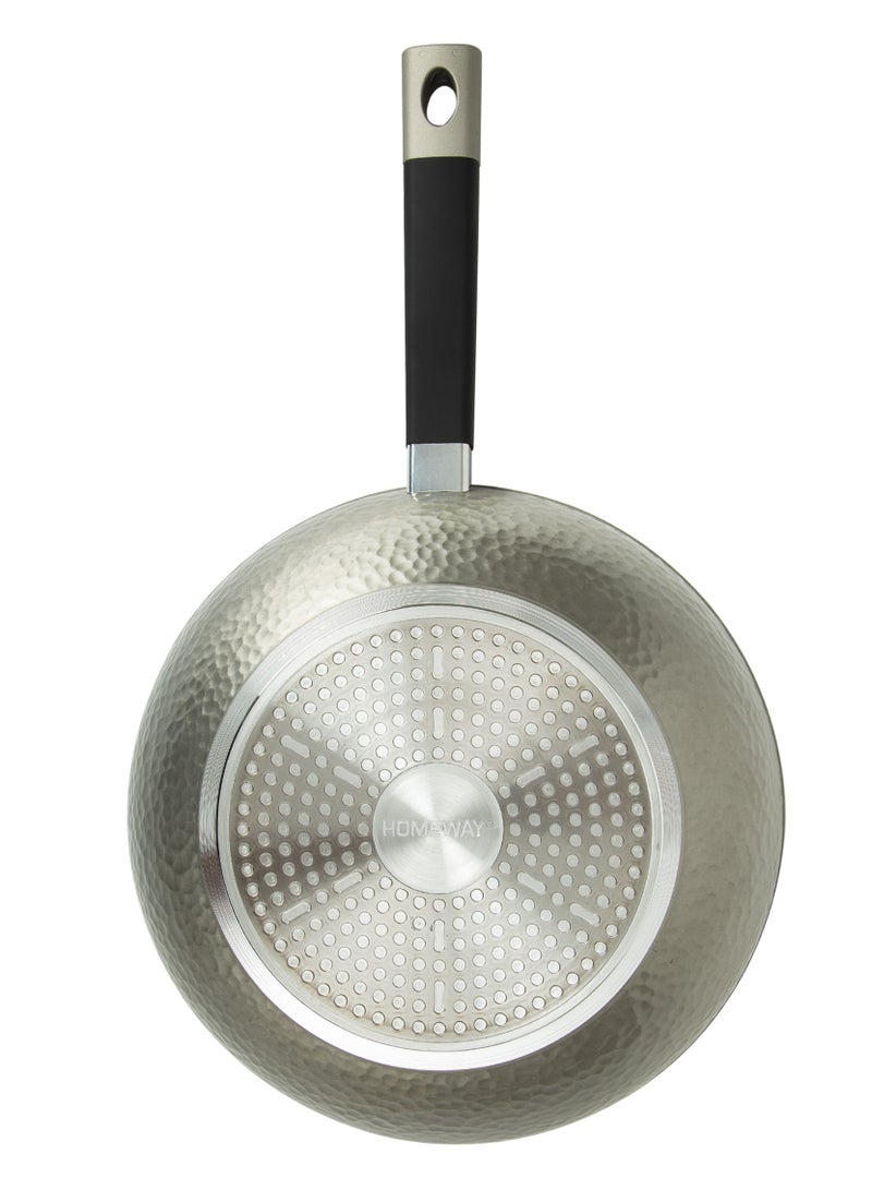 Homeway 28CM Hammered Body Marble Wok Pan – Nonstick, Durable Cookware, Induction Compatible, Scratch-Resistant - Image 2