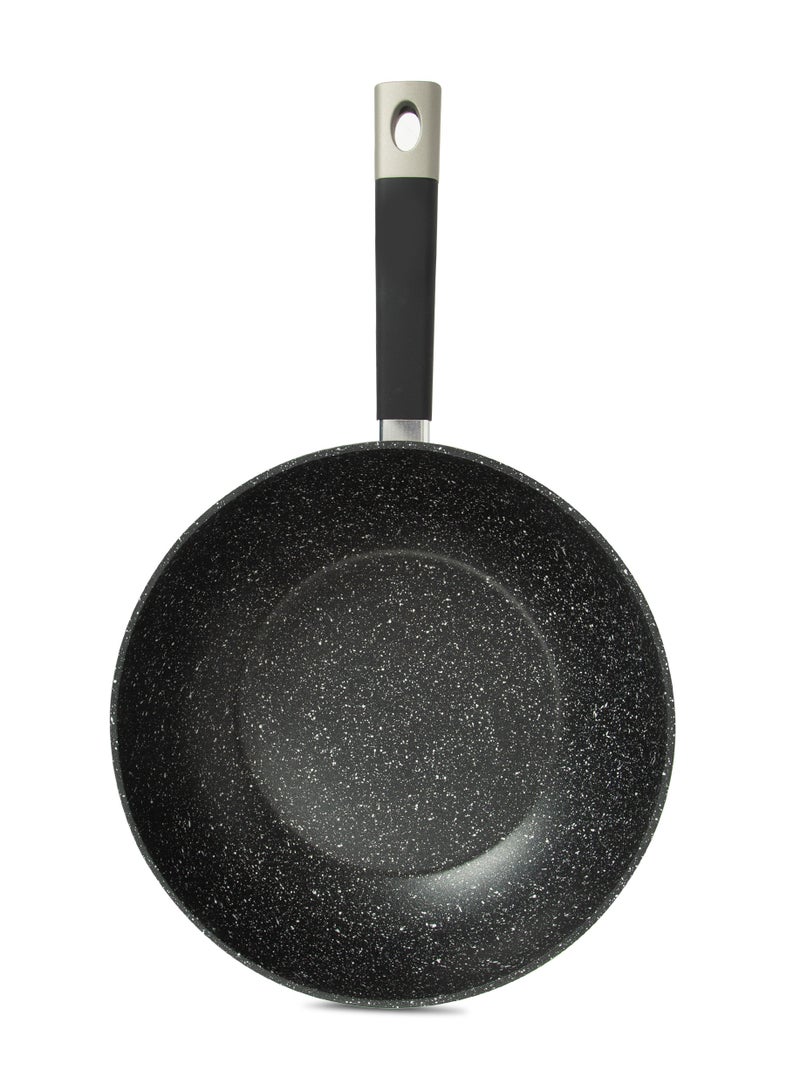 Homeway 28CM Hammered Body Marble Wok Pan – Nonstick, Durable Cookware, Induction Compatible, Scratch-Resistant - Image 4