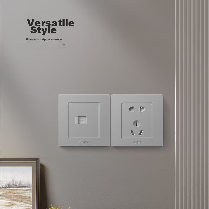 BULL Switch Socket, Single Computer Cable Type Cat6 Network Socket, 86-Type Panel, G31T102B, Space Gray - Image 4