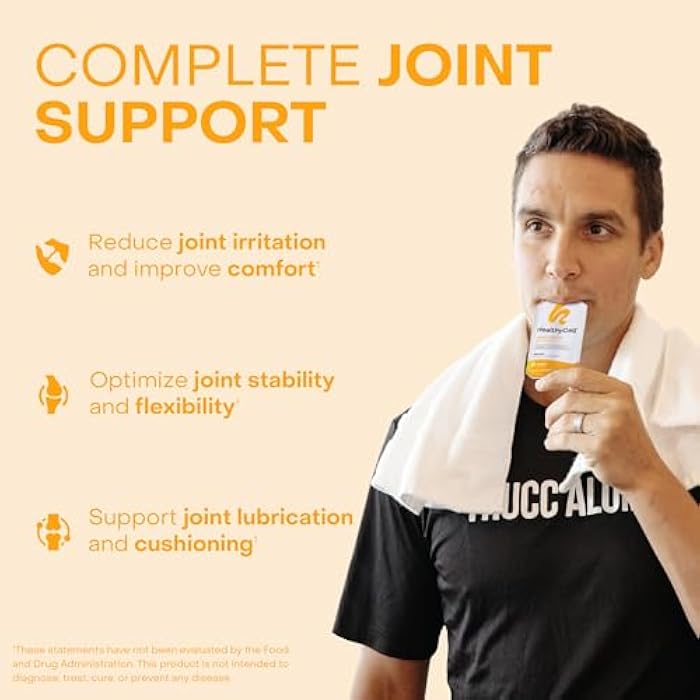 Healthycell Joint Health & Mobility Daily Liquid Supplement - Joint Support Supplement, Inflammation Response, Cartilage & Flexibility with Curcumin, Glucosamine & Chondroitin - 30 Gel Packs - Image 2