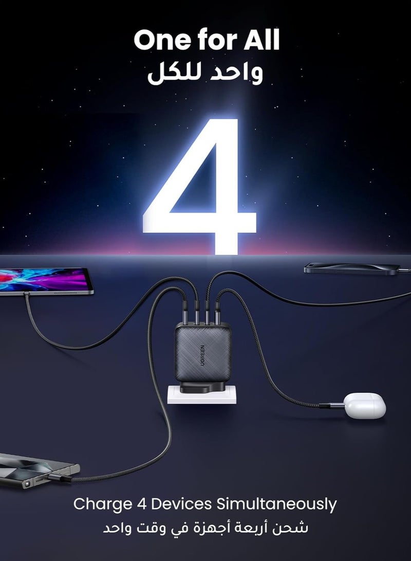 UGREEN 4 Port USB C Gen PD 65W QC 3.0 Fast Power Delivery Adapter Charger Compatible with Laptop MacBook Pro Air Steam Deck iPad iPhone Samsung Huawei OnePlus Xiaomi Dell Lenovo  - Image 4