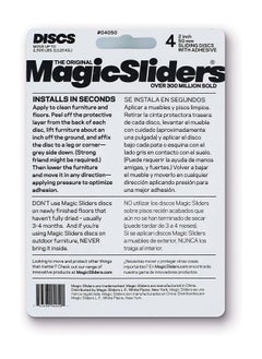 Magic Sliders Magic Sliders (04050)- Self-Adhesive 2 inch Round Furniture Sliding Discs (2pairs) (Gray)  - Image 2