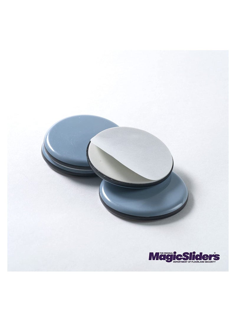 Magic Sliders (04050)- Self-Adhesive 2 inch Round Furniture Sliding Discs (2pairs) (Gray) - Image 3