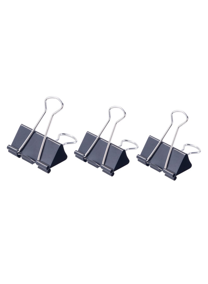 Deli E38562 Binder Clips 41mm Black Metal - 12pcs - ideal for office document binding - Image 5