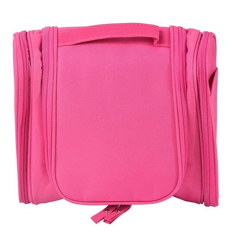 ERHETUS Multifunctional Extra Large Cosmetic Bag for Travel | Makeup Organiser for Accessories for Women | Waterproof Household Grooming Kit Storage Bags with Hook for Hanging for Men - Pink - Image 3