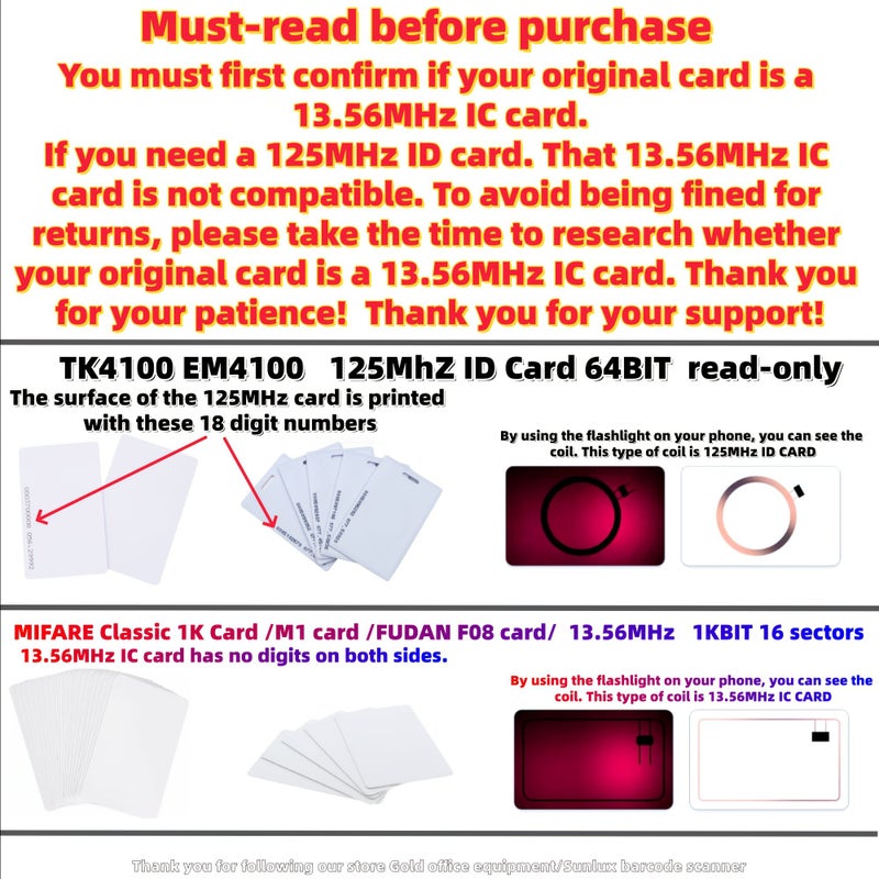 رقم التعريف 13.56 MHz من القابلة لإعادة الكتابة RFID استنساخ بطاقة ذكية غير تلامسية نسخ MIFARE Classic 1K 1 قطعة عبوة من 4 قطع - Image 4