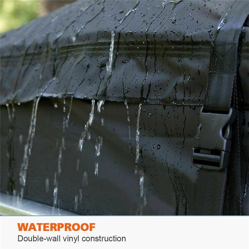 حقيبة سقف السيارة: قماش أوكسفورد 402D مقومة للماء مع عناق ثقيل قابل للطي ولسعة كبيرة - قطعة إكسسوارة سفر مع حصيرة لعدم الانزلاق حل لأمتعاك للسفر بالقيادة الذاتية - Image 5