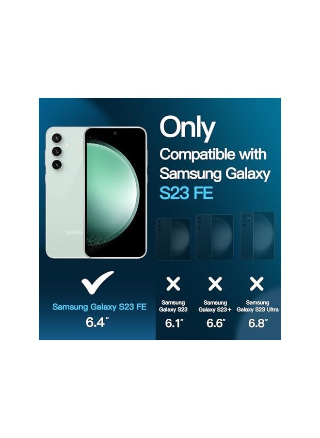 Jetech - JETech 3 in 1 Matte Case for Samsung Galaxy S23 FE 6.4-Inch with 2-Pack Tempered Glass Screen Protector, Translucent Frosted Shockproof Phone Cover with Camera Protection (Lime) - Image 1
