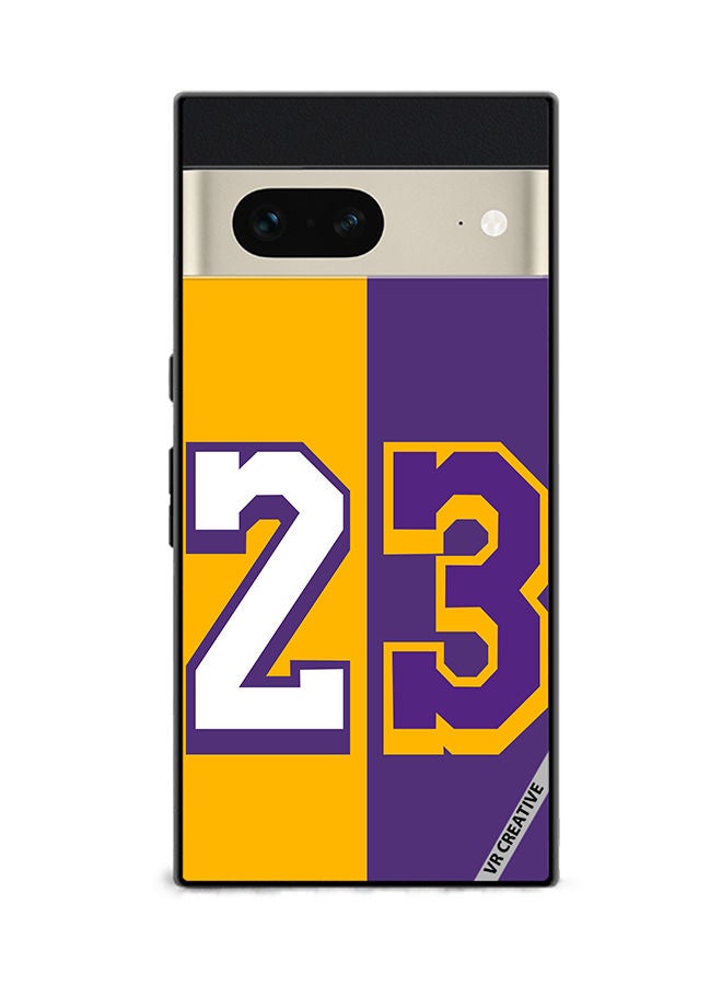 VR CREATIVE Protective Case Cover For Google Pixel 7 Purple Yellow Design Multicolour - Image 1