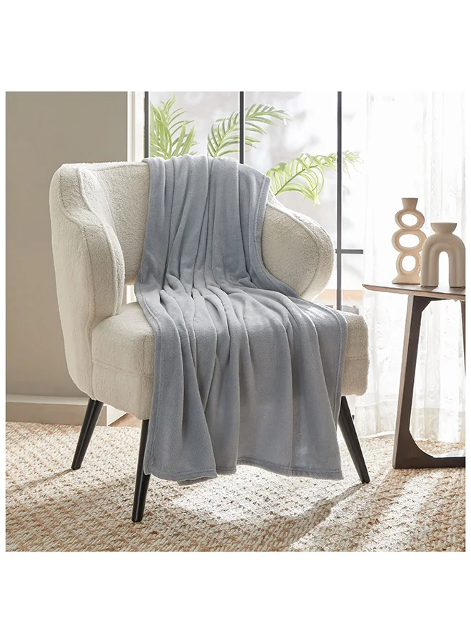 Home Box Ontario Solid Coral Fleece Throw 120x170 cm
