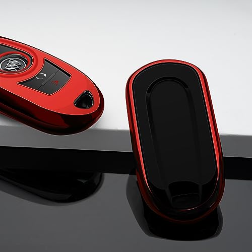 Tengare Buick Key Fob Cover Car Key Protector Case Key Chain Holder Accessories Red - Image 4
