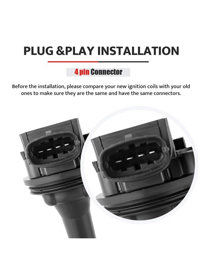 NPAUTO Ignition Coil Pack Replacement for Volvo 2.3L 2.4L 2.5L 2.8L 2.9L, Set of 5, UF341 UF341T - Image 5