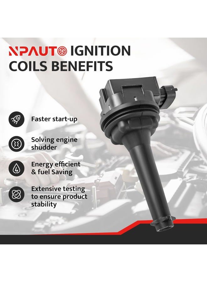 NPAUTO Ignition Coil Pack Replacement for Volvo 2.3L 2.4L 2.5L 2.8L 2.9L, Set of 5, UF341 UF341T - Image 2