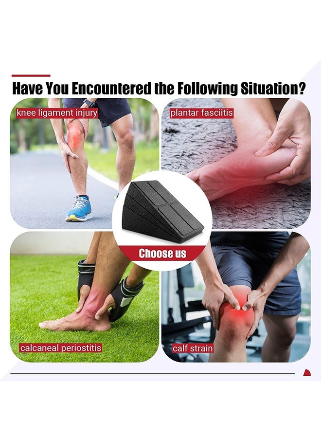 LENND Slant Board Calf Stretcher, 3 Pcs Foot Stretcher Incline Board for Plantar Fasciitis Physical Therapy Equipment, Adjustable Foam Slant Board wedge Great for Exercises, Squats and Calf Stretching  - Image 4