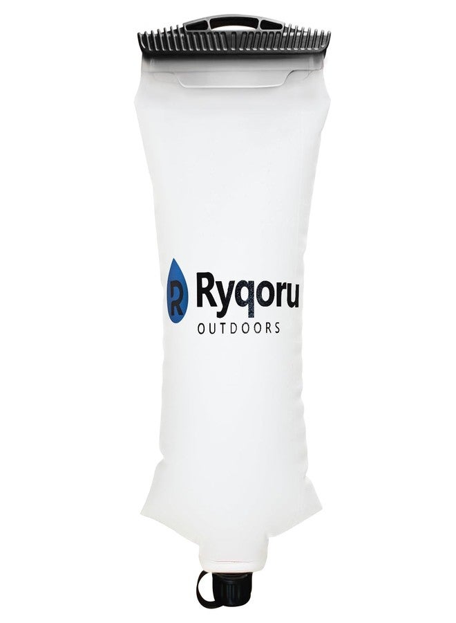 Ryqoru 2L Collapsible Water Bag, 28mm Thread TPU Hydration Canteen Compatible with Sawyer Squeeze, BPA Free Leak‑Resistant Water Bladder for Camping and Hiking - Image 1