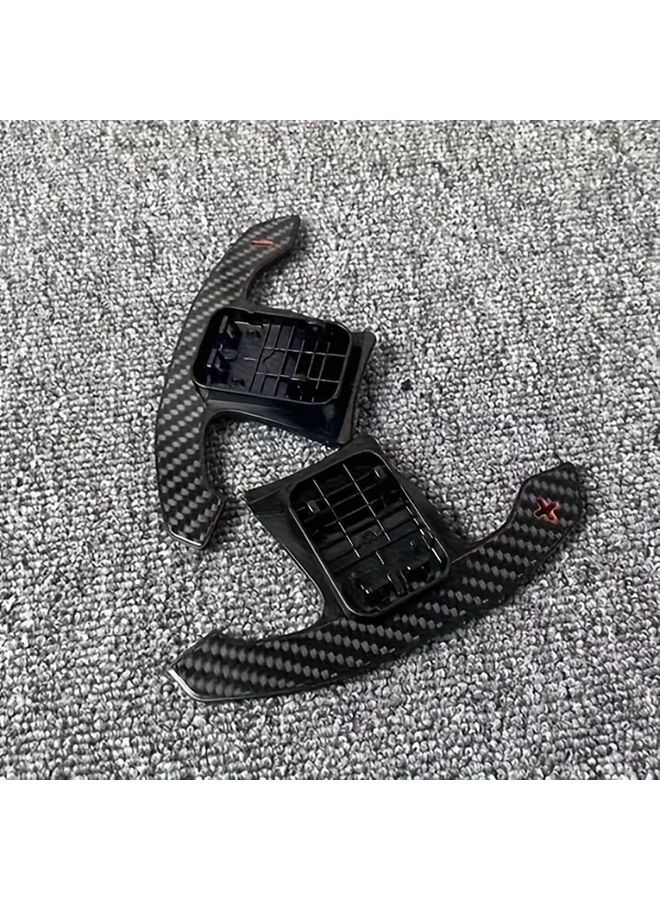 غطاءات بدلات تبديل السرعة بنمط ألياف الكربون لسيارات بي إم دبليو F10 F20 F30 G32 G01 - اللون الأحمر - Image 5