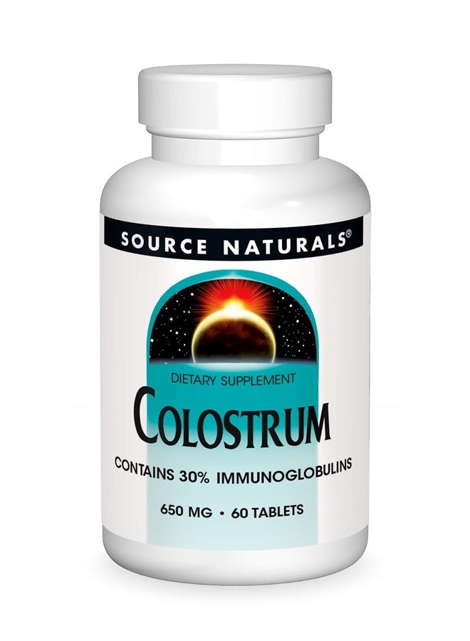 Source Naturals Colostrum Contains 30 Percent Immunoglobulins - 60 Tablets - Image 1