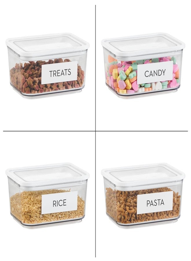 إنترديزاين علبة مطبخ صغيرة محكمة الإغلاق من iDesign مع ملصق قابل للمسح - طقم من قطعتين - شفاف/أبيض - Image 4