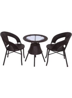 ANAND INDIA GROUPS ANAND INDIA GROUPS Garden Patio 2 Seater Chair and Table Set Outdoor Balcony Garden Coffee Table Set Furniture with 1Table and 2Chairs Set 