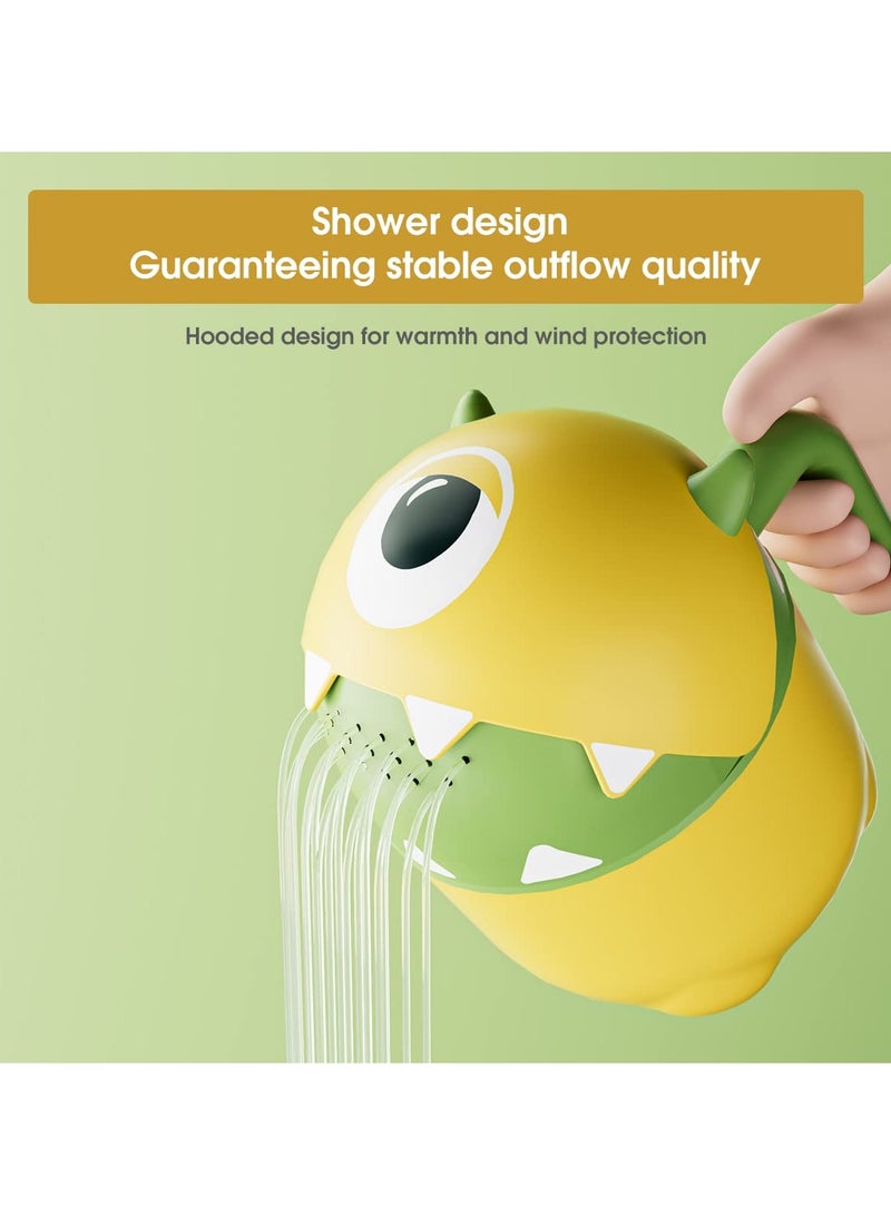 SOLARAE Baby Bath Rinse Cup Shampoo Rinser Shower Sprinkler Spoon Bathroom Accessories Cartoon Waterfall Rinser for Kids Baby Tub Wash Hair Cups Shampoo Rinser with Dippers Handle - Image 2