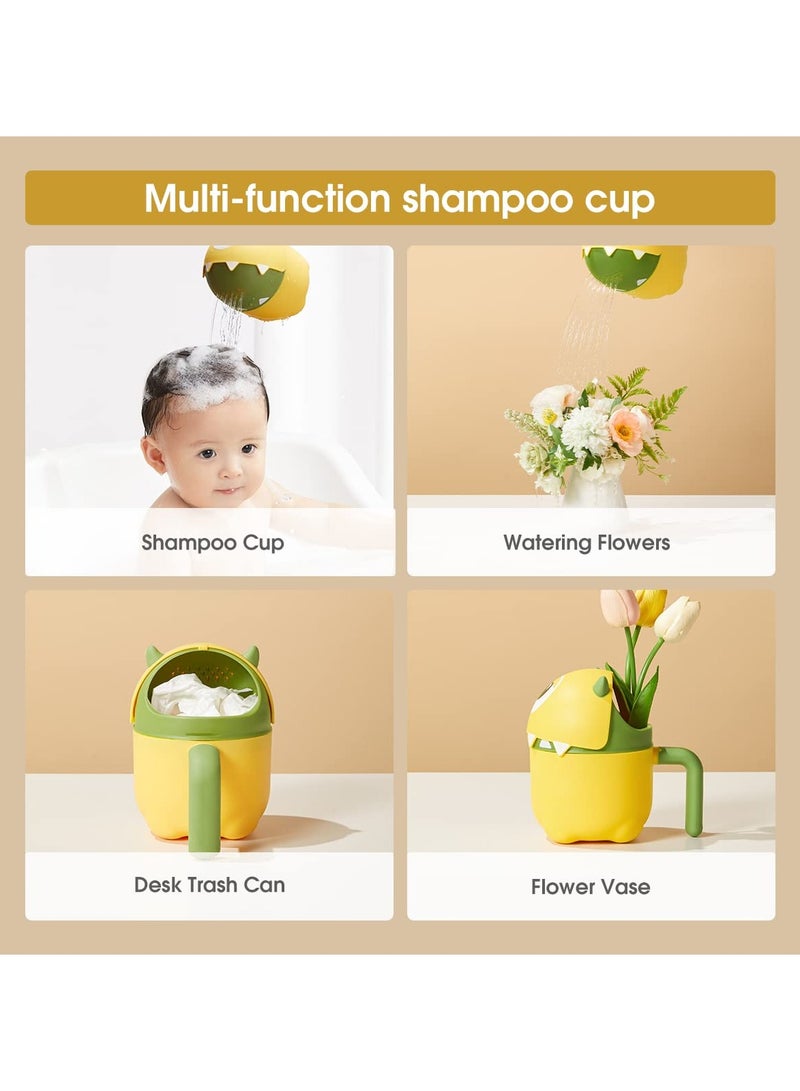 SOLARAE Baby Bath Rinse Cup Shampoo Rinser Shower Sprinkler Spoon Bathroom Accessories Cartoon Waterfall Rinser for Kids Baby Tub Wash Hair Cups Shampoo Rinser with Dippers Handle - Image 5
