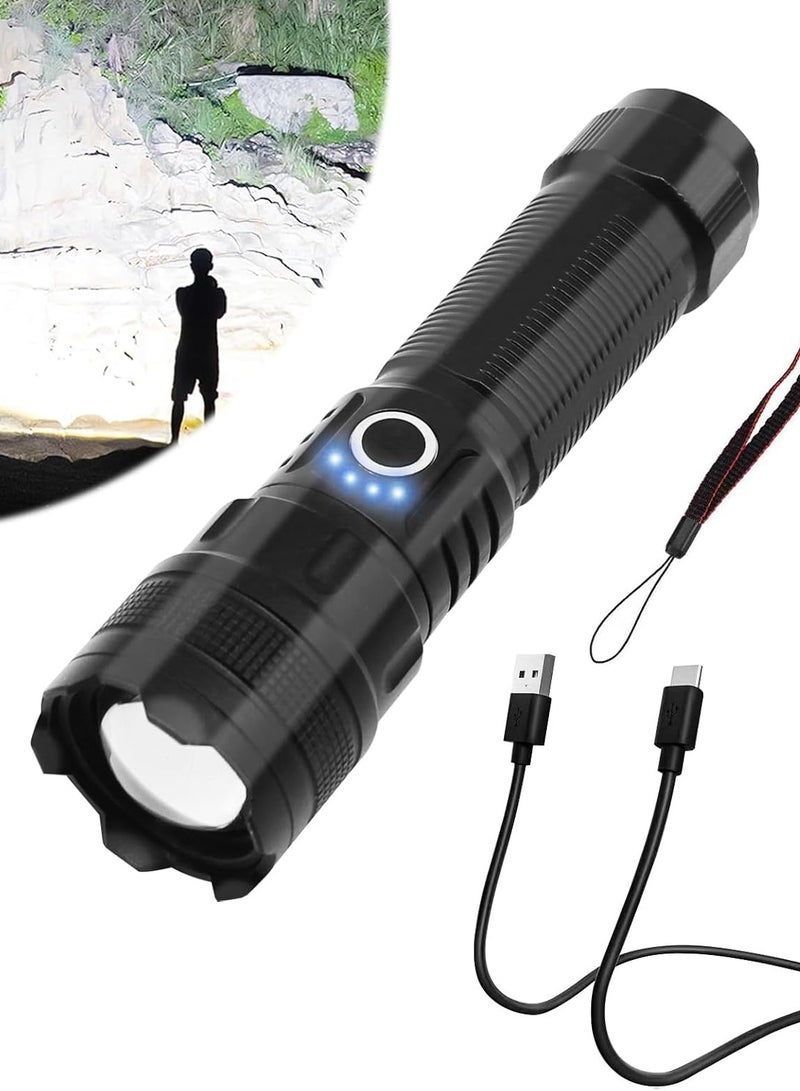 AIMARS Rechargeable Flashlight,15 Laser LED Torch 800 Lumens, Aircraft Non-Corrosive Aluminum Body, Adjustable Focus,2000mAh Battery, Type-C Charging Port,2 Years Warranty  - Image 1