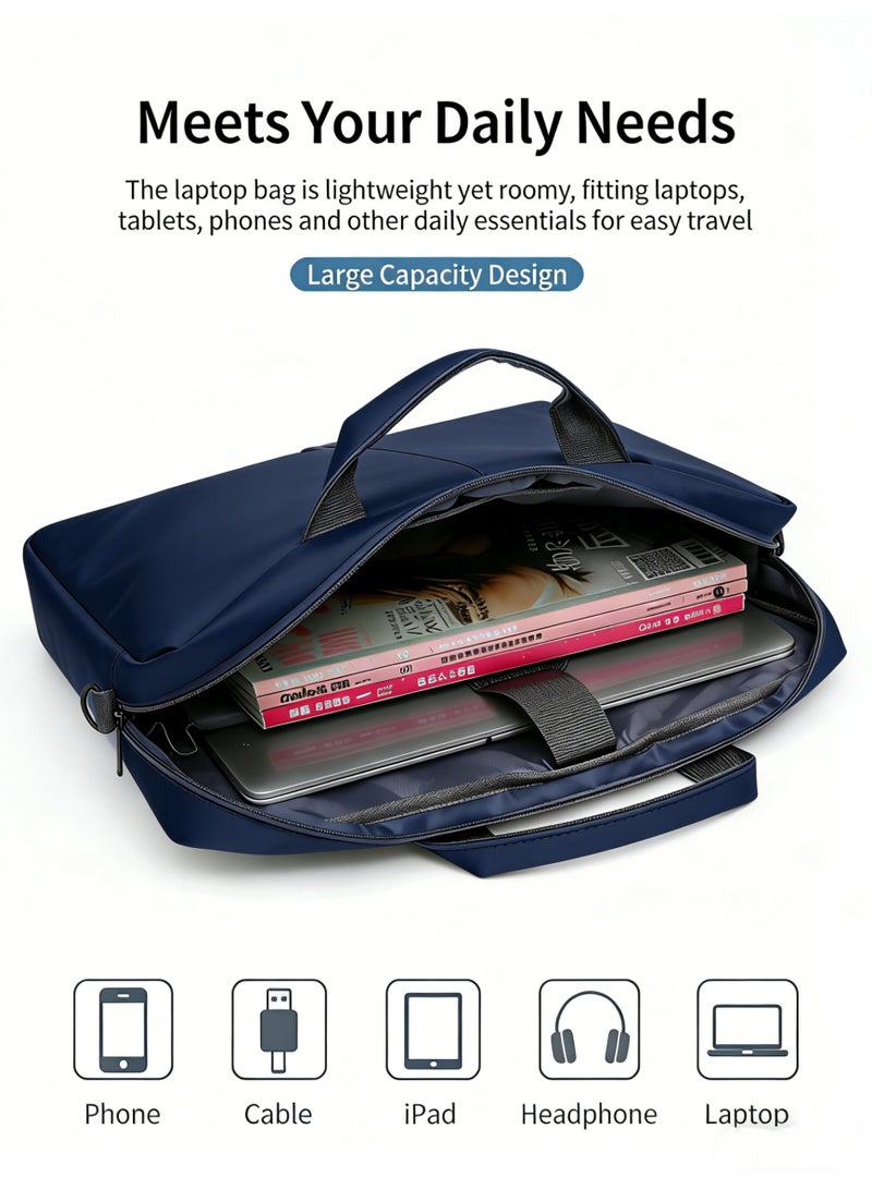 QIYUE 15 Inch Waterproof Laptop Bag, Compatible with MacBook Air 15.3 2025 A3241 & M2/M3/M4 Pro 15 Inch, also fits 15-15.6 Inch Lenovo Xiaoxin Pro 15, HP Pavilion 15, Dell XPS 15, Samsung Galaxy Book 15, Huawei MateBook 15 Ultra-Thin Notebook Handbag Briefcase Sleeve - Image 4