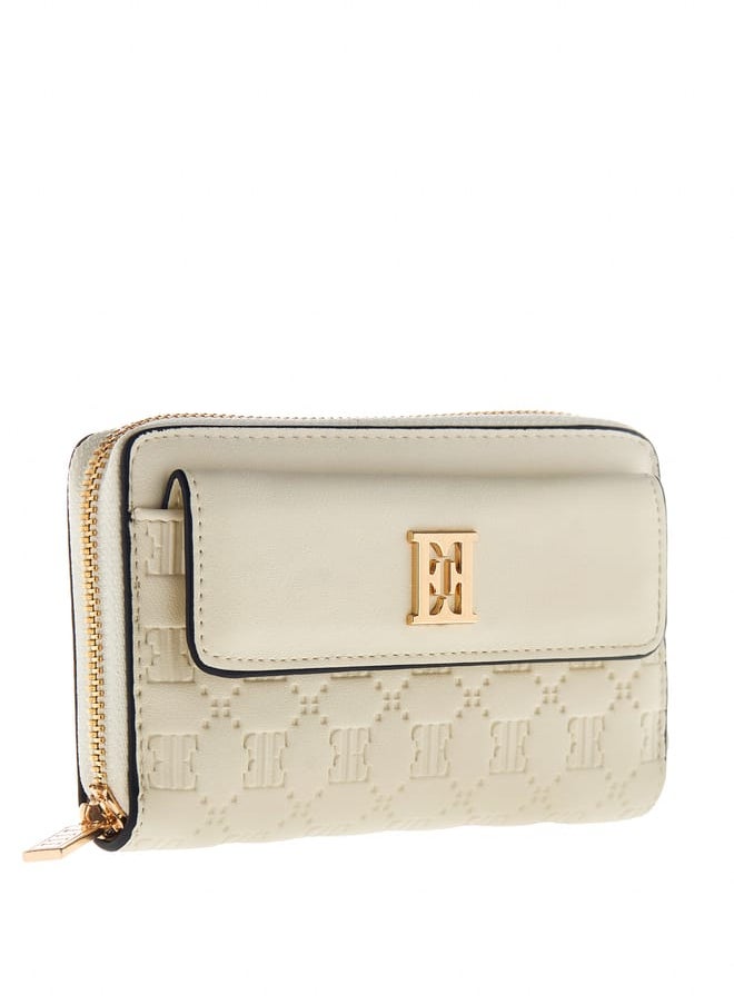 ELLE Womens Monogram Embossed Zip Around Wallet  - Image 2