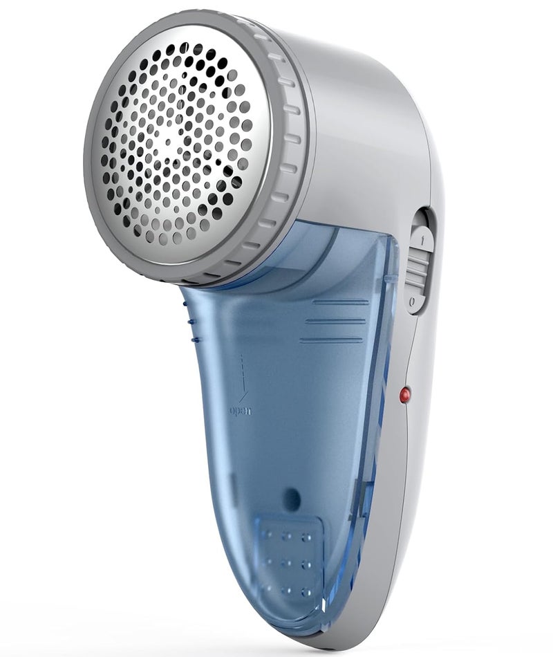 Tohsssik Fabric Shaver Electric Lint Remover Rechargeable Fuzz Lint Shaver with 3Leaf Stainless Steel Blades Professional Sweater Shaver Lint Fuzz Pill Remover for Cloths Fabrics and Furniture Gray - Image 1