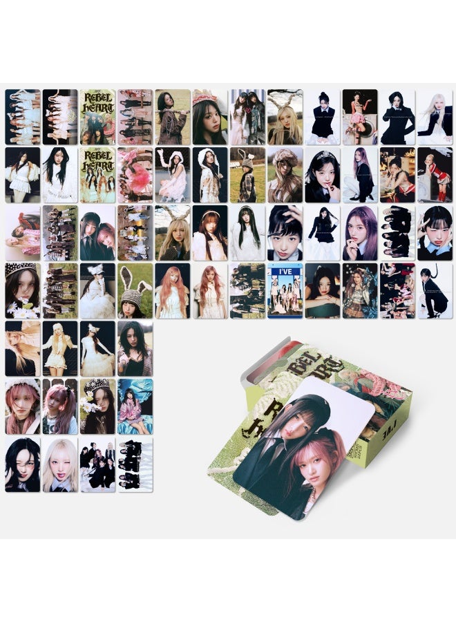 NIBEMINENT 92 قطعة بطاقات لومي كيبوب IVE Rebel Heart لهدايا مجموعة المعجبين - Image 2
