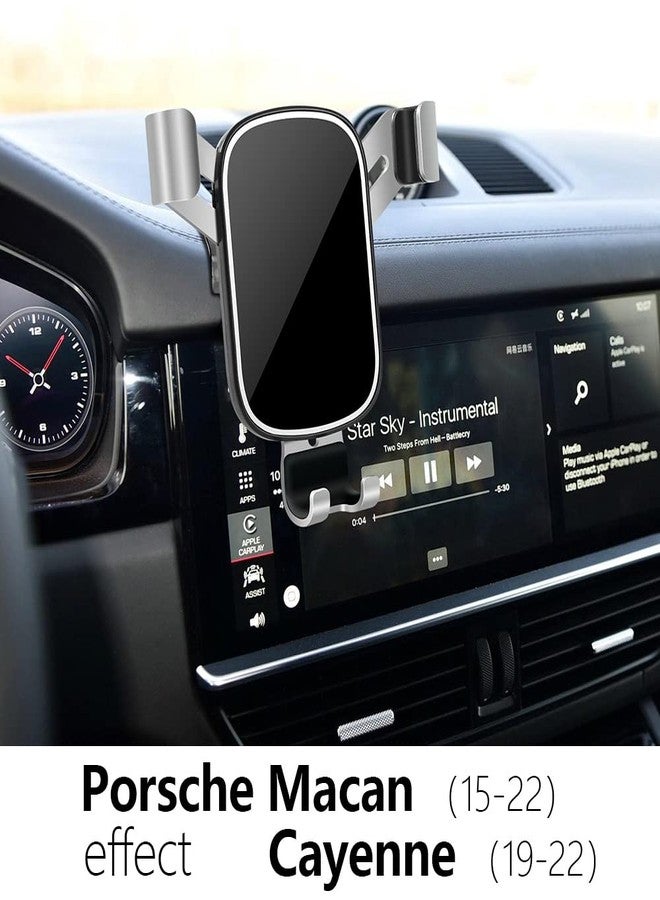 musttrue LUNQIN Car Phone Holder for Porsche Macan 2015-2025 and Porsche Cayenne 2019-2023 SUV Auto Interior Accessories Cell Phones Mount Cellphone Mobile Cradle Charging Navigation GPS Bracket Vent Accessory - Image 2