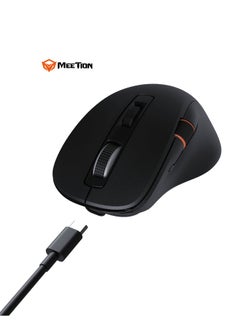 Meetion MEETION Three-Mode Gaming Ergonomic Mouse GW32 2.4G/Bluetooth/Wired PAW3220 Sensor Up to 8000DPI 1000Hz Polling Rate 20 Million Times Micro Switch RGB Lighting Effects 700mAh Long Battery Life Right-Handed Ergonomics Meetion Exclusive Driver  - Image 2