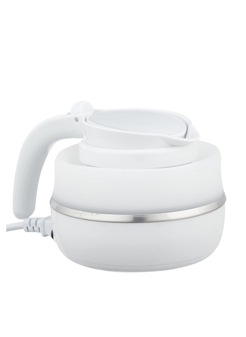 Generic Electric folding kettle made of silicone, easy storage, quick water pot heater for tea and coffee, size 600 ml, sold by (Black Fire) ( White)  - Image 3