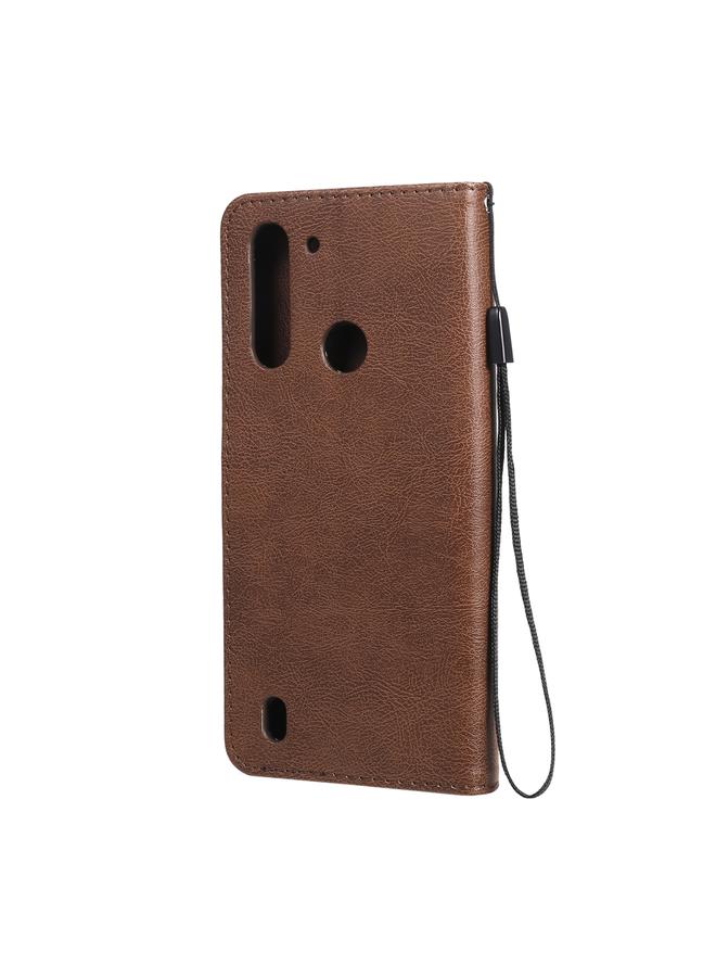 erorex Case For Motorola Moto G8 Power Lite Solid Color Horizontal Flip Protective Leather Case with Holder & Card Slots & Wallet & Lanyard - Image 5